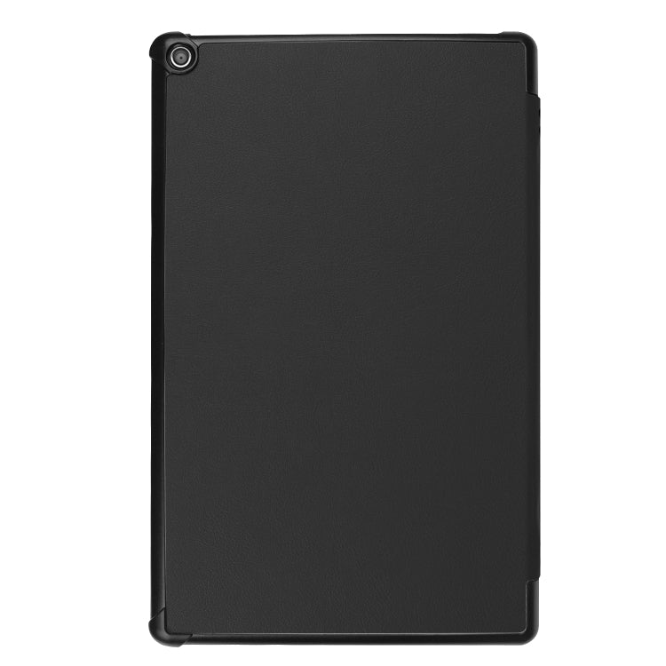 For Amazon Kindle Fire HD 10 2017 / 2019Custer Texture Horizontal Flip Leather Case with Three-folding Holder & Sleep / Wake-up Function(Black) - Amazon by PMC TechLife | Online Shopping South Africa | PMC TechLife | Buy Now Pay Later Mobicred