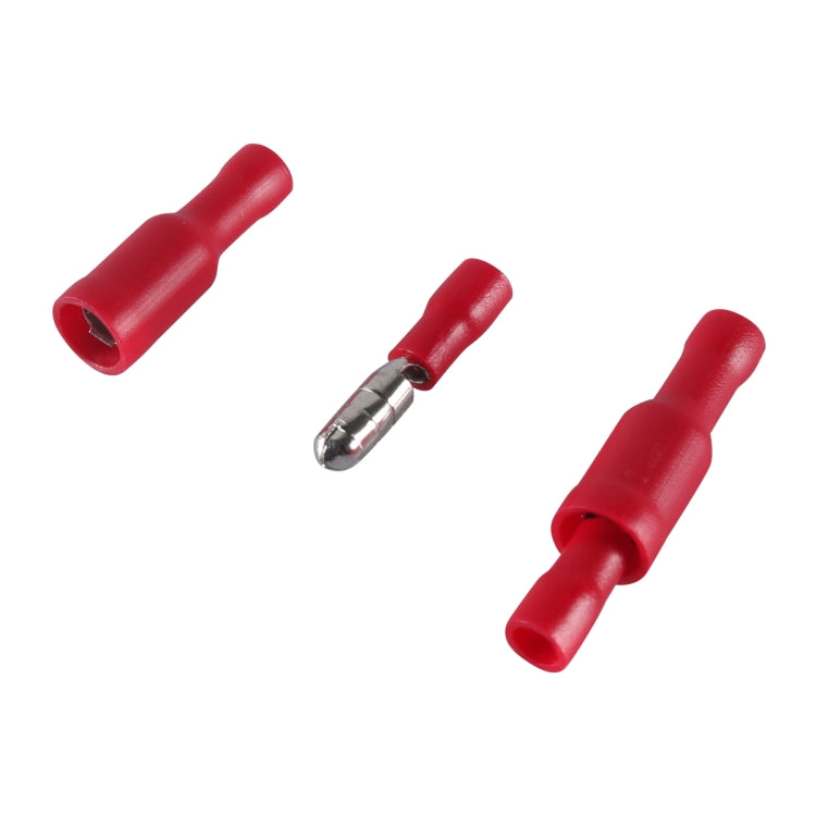 A6195 100 PCS Red AWG22~16 Car Cable Connection Cold Press Terminal Male & Female Connector - Booster Cable & Clip by PMC Jewellery | Online Shopping South Africa | PMC Jewellery | Buy Now Pay Later Mobicred