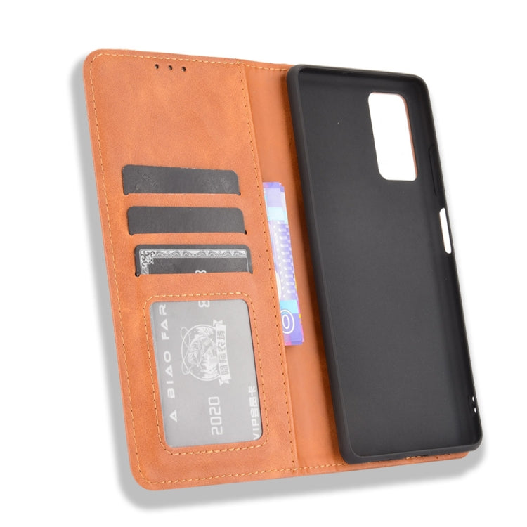 For Blackview A100 Magnetic Buckle Retro Crazy Horse Texture Horizontal Flip Leather Case with Holder & Card Slots & Photo Frame(Brown) - More Brand by PMC Jewellery | Online Shopping South Africa | PMC Jewellery | Buy Now Pay Later Mobicred