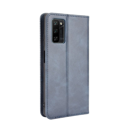 For Blackview A100 Magnetic Buckle Retro Crazy Horse Texture Horizontal Flip Leather Case with Holder & Card Slots & Photo Frame(Blue) - More Brand by PMC Jewellery | Online Shopping South Africa | PMC Jewellery | Buy Now Pay Later Mobicred
