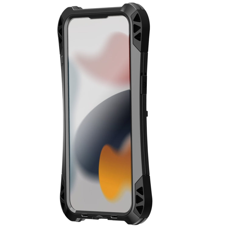 For iPhone 13 mini R-JUST AMIRA Shockproof Dustproof Waterproof Metal Protective Case (Black) - iPhone 13 mini Cases by R-JUST | Online Shopping South Africa | PMC TechLife | Buy Now Pay Later Mobicred