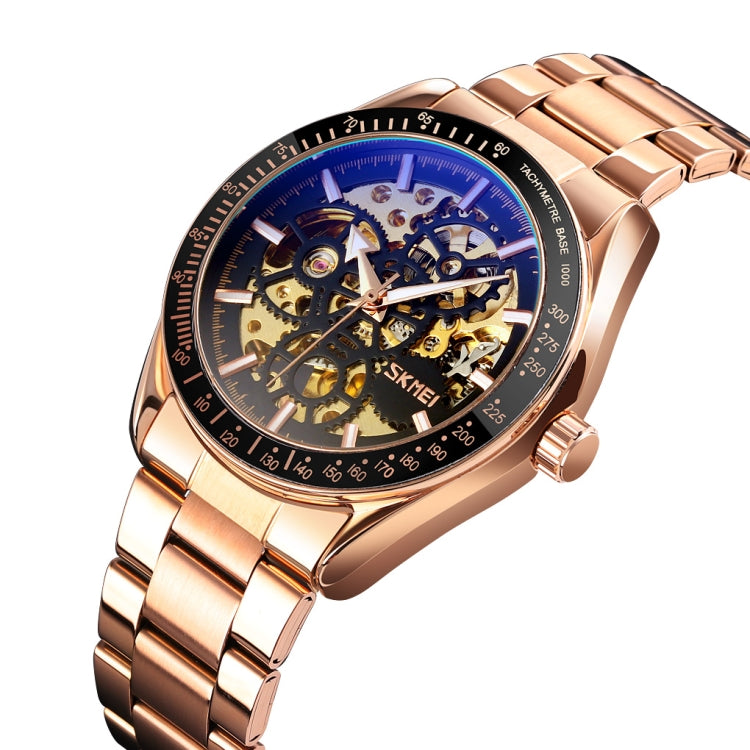 SKMEI 9194 Men Mechanical Gear Dial Automatic Mechanical Watch(Rose Gold) - free shipping - PMC TechLife - Order now!