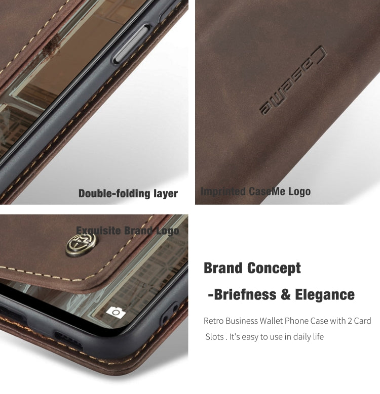 CaseMe 013 Multifunctional Horizontal Flip Leather Case with Holder & Card Slot & Wallet For Xiaomi Redmi Note 10 5G(Coffee) - Xiaomi Cases by CaseMe | Online Shopping South Africa | PMC Jewellery | Buy Now Pay Later Mobicred