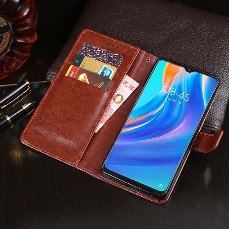 idewei Crazy Horse Texture Horizontal Flip Leather Case with Holder & Card Slots & Wallet For Tecno Spark 7P(Sky Blue) - Tecno Cases by idewei | Online Shopping South Africa | PMC Jewellery | Buy Now Pay Later Mobicred