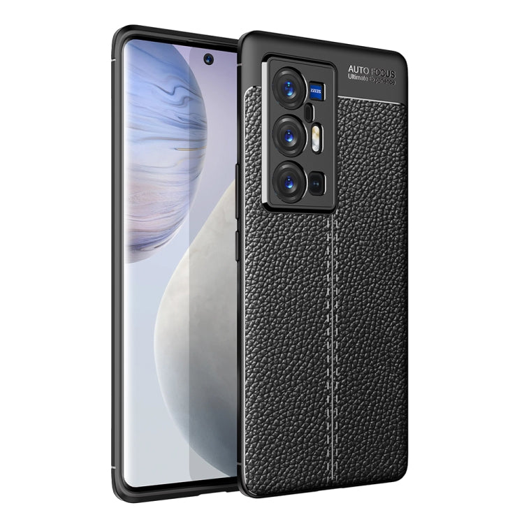 For vivo X70 Pro+ Litchi Texture TPU Shockproof Case(Black) - vivo Cases by PMC Jewellery | Online Shopping South Africa | PMC Jewellery | Buy Now Pay Later Mobicred