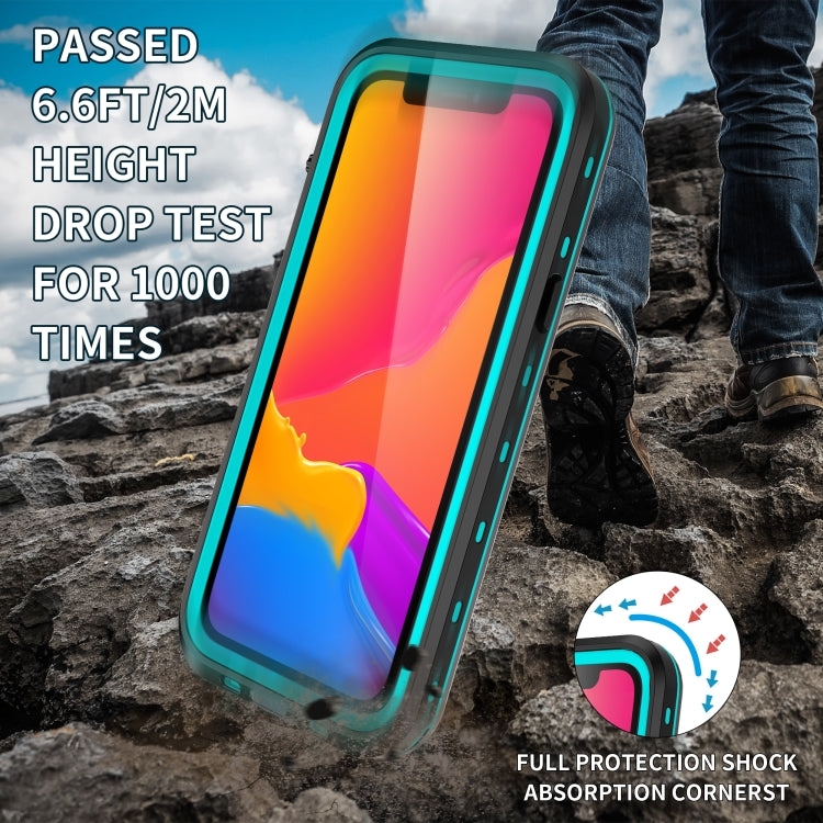 For iPhone 13 Pro Max RedPepper Transparent Dot Shockproof Waterproof PC + TPU Protective Case  (Blue) - iPhone 13 Pro Max Cases by RedPepper | Online Shopping South Africa | PMc TechLife | Buy Now Pay Later Mobicred