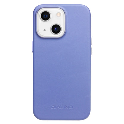 For iPhone 13 QIALINO Nappa Cowhide MagSafe Magnetic Protective Case(Blue) - iPhone 13 Cases by QIALINO | Online Shopping South Africa | PMC Jewellery | Buy Now Pay Later Mobicred