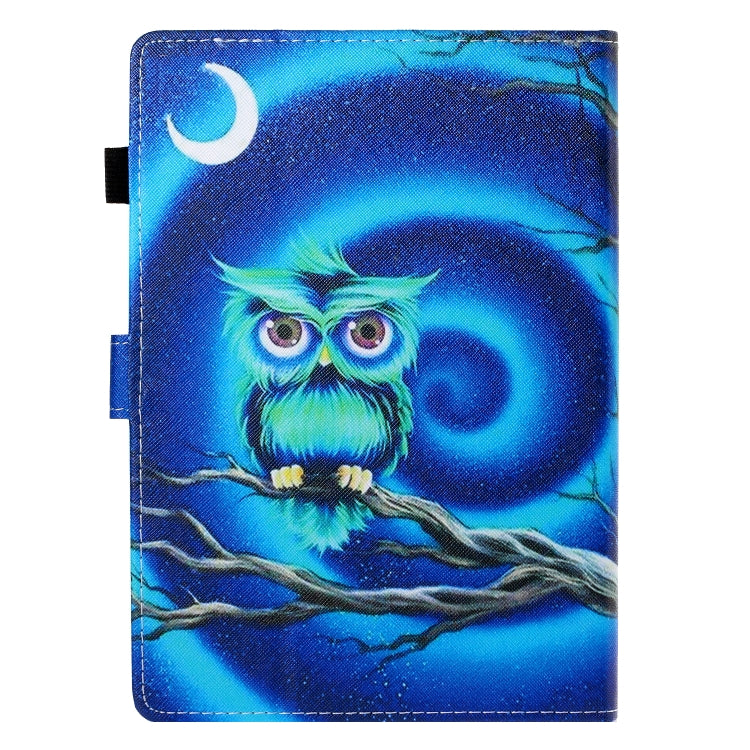 10 inch Universal Colored Drawing Horizontal Flip PU Leather Case with Holder & Card Slot(Moon Owl) - 10 - 11 inch by PMC TechLife | Online Shopping South Africa | PMC TechLife | Buy Now Pay Later Mobicred