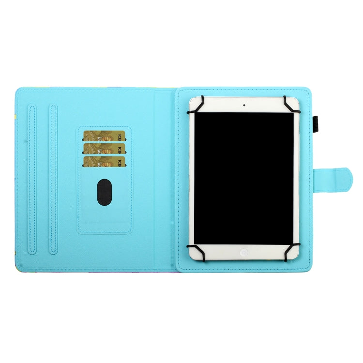 10 inch Universal Colored Drawing Horizontal Flip PU Leather Case with Holder & Card Slot(Moon Owl) - 10 - 11 inch by PMC TechLife | Online Shopping South Africa | PMC TechLife | Buy Now Pay Later Mobicred