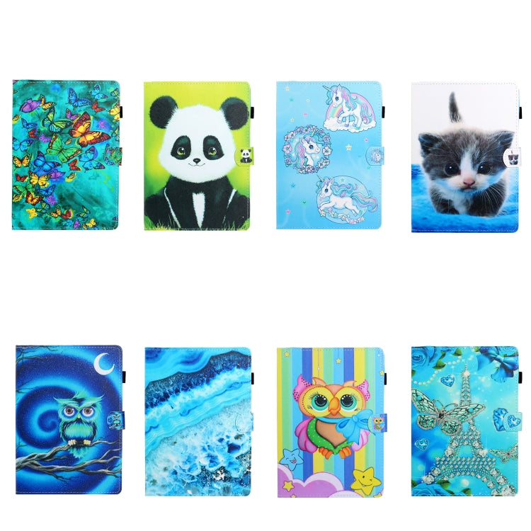 10 inch Universal Colored Drawing Horizontal Flip PU Leather Case with Holder & Card Slot(Butterfly Tower) - 10 - 11 inch by PMC TechLife | Online Shopping South Africa | PMC TechLife | Buy Now Pay Later Mobicred