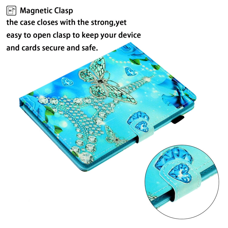 10 inch Universal Colored Drawing Horizontal Flip PU Leather Case with Holder & Card Slot(Butterfly Tower) - 10 - 11 inch by PMC TechLife | Online Shopping South Africa | PMC TechLife | Buy Now Pay Later Mobicred