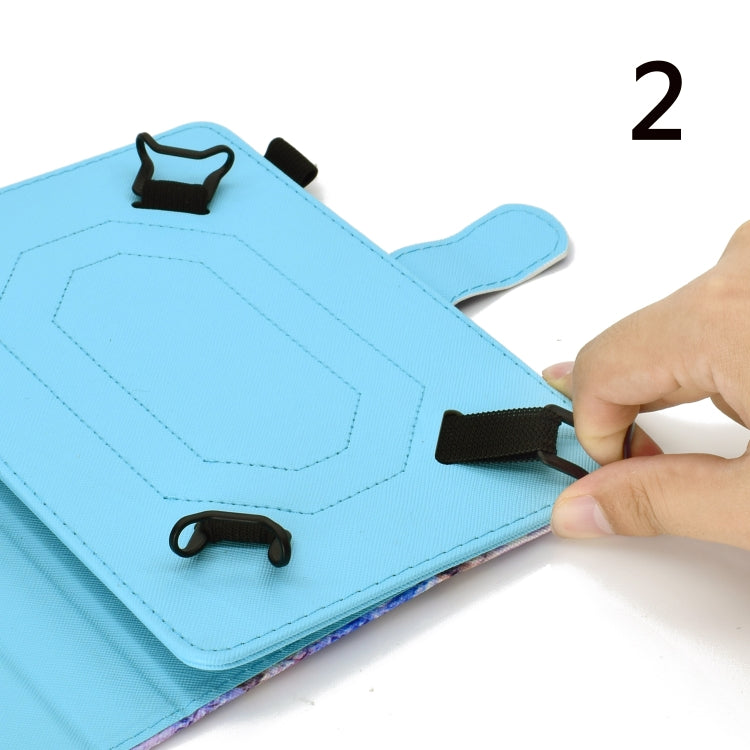 10 inch Universal Colored Drawing Horizontal Flip PU Leather Case with Holder & Card Slot(Butterfly Tower) - 10 - 11 inch by PMC TechLife | Online Shopping South Africa | PMC TechLife | Buy Now Pay Later Mobicred