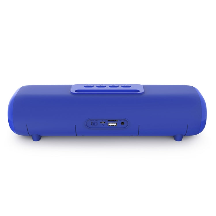 NewRixing NR-2027 TWS Long Bar Shaped Bluetooth Speaker with Mobile Phone Holder(Blue) - Desktop Speaker by NewRixing | Online Shopping South Africa | PMC Jewellery | Buy Now Pay Later Mobicred