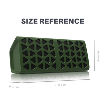 NewRixing NR-3021 TWS Hollow Triangle Pattern Bluetooth Speaker(Green) - Desktop Speaker by NewRixing | Online Shopping South Africa | PMC Jewellery | Buy Now Pay Later Mobicred