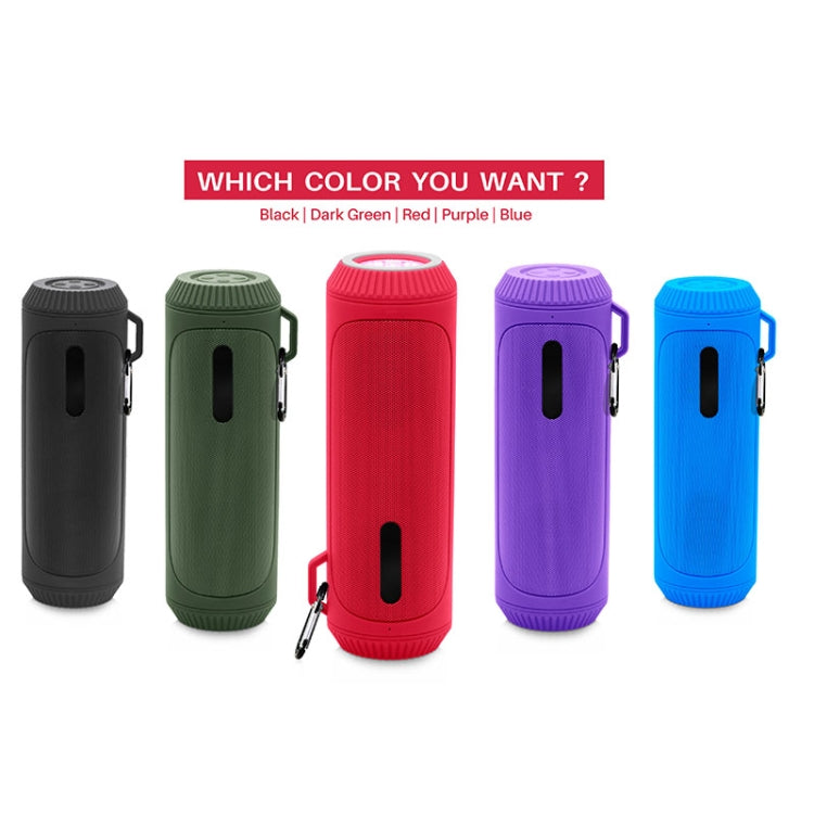 NewRixing NR-4016A TWS Outdoor Splashproof Bluetooth Speaker with Carabiner Handle & SOS Flashlight(Red) - Desktop Speaker by NewRixing | Online Shopping South Africa | PMC Jewellery | Buy Now Pay Later Mobicred