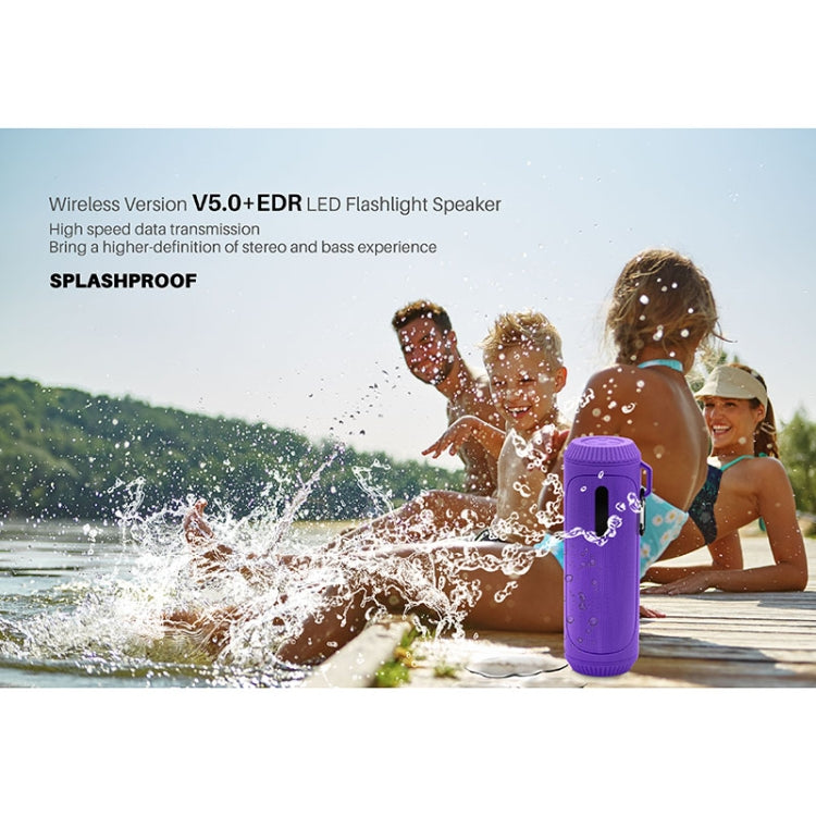 NewRixing NR-4016A TWS Outdoor Splashproof Bluetooth Speaker with Carabiner Handle & SOS Flashlight(Red) - Desktop Speaker by NewRixing | Online Shopping South Africa | PMC Jewellery | Buy Now Pay Later Mobicred