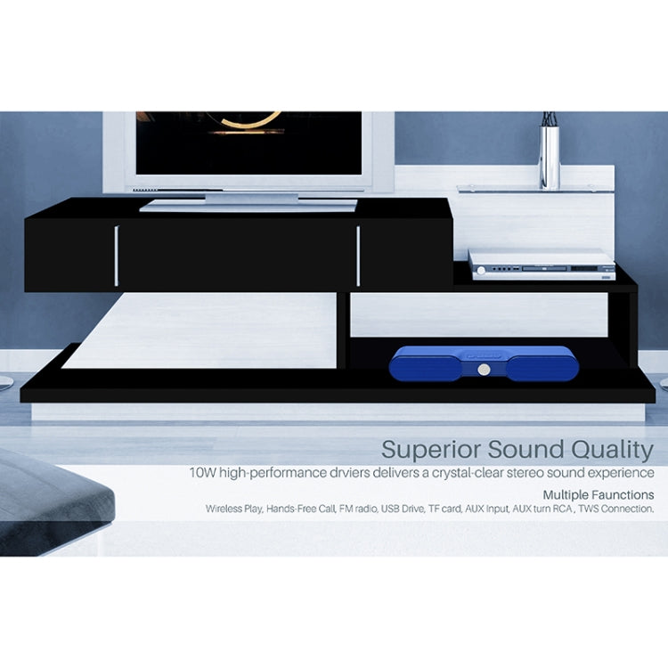 NewRixing NR-4017 TWS Pure Color Soundbar Bluetooth Speaker with Knob(Red) - Desktop Speaker by NewRixing | Online Shopping South Africa | PMC Jewellery | Buy Now Pay Later Mobicred