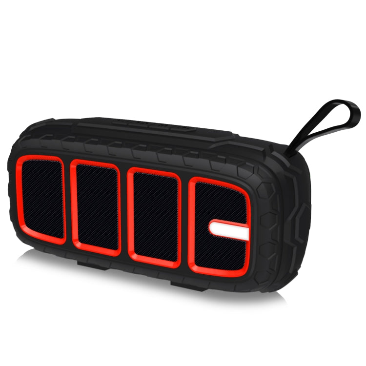 NewRixing NR-5018 Outdoor Portable Bluetooth Speaker, Support Hands-free Call / TF Card / FM / U Disk(Black+Red) - Desktop Speaker by NewRixing | Online Shopping South Africa | PMC Jewellery | Buy Now Pay Later Mobicred