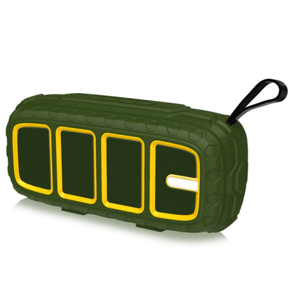 NewRixing NR-5018 Outdoor Portable Bluetooth Speaker, Support Hands-free Call / TF Card / FM / U Disk(Green+Yellow) - Desktop Speaker by NewRixing | Online Shopping South Africa | PMC Jewellery | Buy Now Pay Later Mobicred