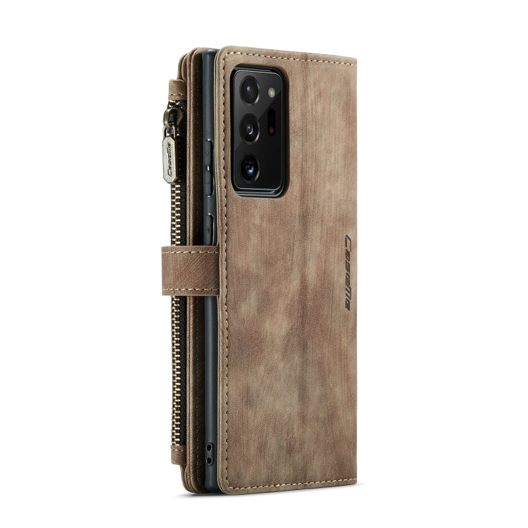 For Samsung Galaxy Note20 Ultra CaseMe-C30 PU + TPU Multifunctional Horizontal Flip Leather Case with Holder & Card Slot & Wallet & Zipper Pocket(Brown) - Galaxy Note20 Ultra Cases by CaseMe | Online Shopping South Africa | PMC Jewellery | Buy Now Pay Later Mobicred