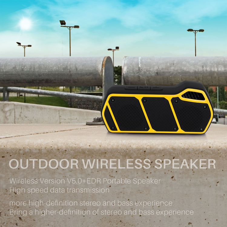 NewRixing NR-5011 Outdoor Portable Bluetooth Speakerr, Support Hands-free Call / TF Card / FM / U Disk(Yellow) - Desktop Speaker by NewRixing | Online Shopping South Africa | PMC Jewellery | Buy Now Pay Later Mobicred