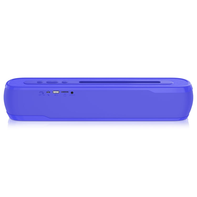 NewRixing NR-9017 Outdoor Portable Bluetooth Speaker with Phone Holder, Support Hands-free Call / TF Card / FM / U Disk(Blue) - Desktop Speaker by NewRixing | Online Shopping South Africa | PMC Jewellery | Buy Now Pay Later Mobicred