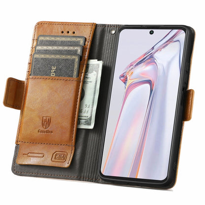 For Blackview A100 CaseNeo Business Splicing Dual Magnetic Buckle Horizontal Flip PU Leather Case with Holder & Card Slots & Wallet(Khaki) - More Brand by PMC Jewellery | Online Shopping South Africa | PMC Jewellery | Buy Now Pay Later Mobicred