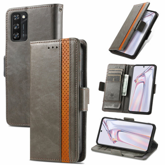 For Blackview A100 CaseNeo Business Splicing Dual Magnetic Buckle Horizontal Flip PU Leather Case with Holder & Card Slots & Wallet(Grey) - More Brand by PMC Jewellery | Online Shopping South Africa | PMC Jewellery | Buy Now Pay Later Mobicred