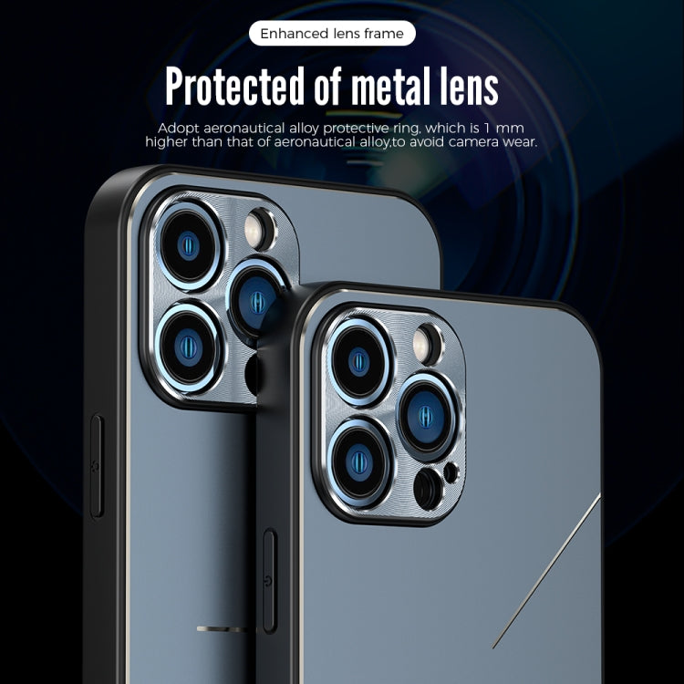 For iPhone 13 Pro R-JUST RJ-52 3-Line Style Metal TPU Shockproof Protective Case (Silver) - iPhone 13 Pro Cases by R-JUST | Online Shopping South Africa | PMC TechLife | Buy Now Pay Later Mobicred