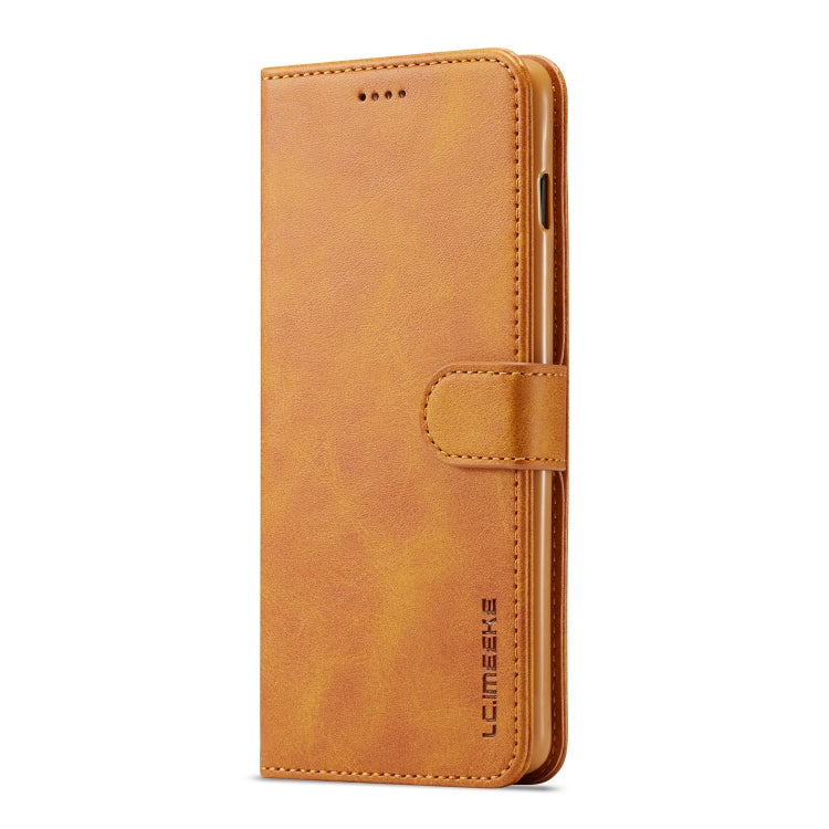 For Galaxy S10 Plus LC.IMEEKE Calf Texture Horizontal Flip Leather Case, with Holder & Card Slots & Wallet(Yellow) - Galaxy Phone Cases by LC.IMEEKE | Online Shopping South Africa | PMC Jewellery