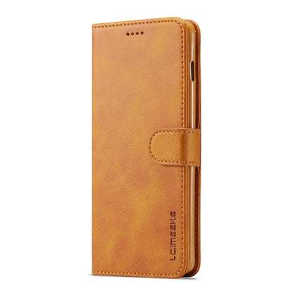 For Galaxy S10 Plus LC.IMEEKE Calf Texture Horizontal Flip Leather Case, with Holder & Card Slots & Wallet(Yellow) - Galaxy Phone Cases by LC.IMEEKE | Online Shopping South Africa | PMC Jewellery