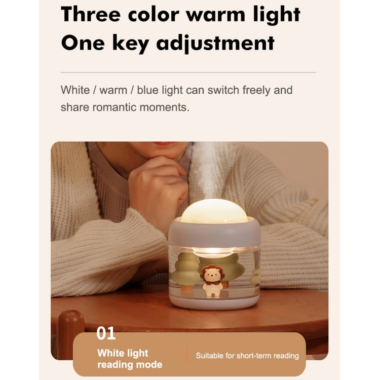 J221 Multifunctional Night Light Projection Humidifier(White Lion) - Air Purifiers & Accessories by PMc TechLife | Online Shopping South Africa | PMc TechLife | Buy Now Pay Later Mobicred