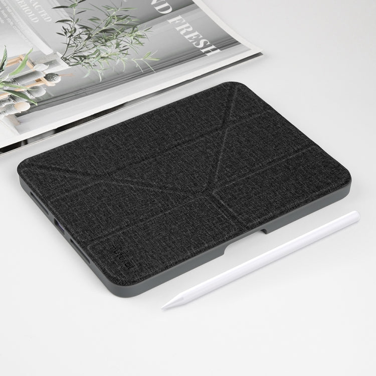 For iPad mini 6 / mini 2024 Mutural Multi-fold Smart Leather Tablet Case(Black) - free shipping - PMC TechLife - Order now!
