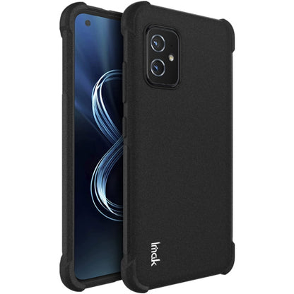 For Asus Zenfone 8 ZS590KS IMAK All-inclusive Shockproof Airbag TPU Case with Screen Protector(Matte Black) - ASUS Cases by imak | Online Shopping South Africa | PMC Jewellery | Buy Now Pay Later Mobicred