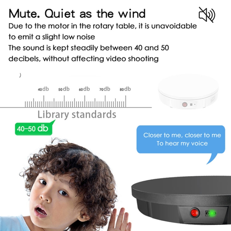 52cm Remote Control Electric Rotating Turntable Display Stand Video Shooting Props Turntable, Charging Power, Power Plug:UK Plug(Black) - free shipping - PMC TechLife - Order now!
