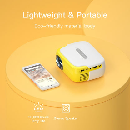 DR-860 1920x1080 1000 Lumens Portable Home Theater LED Projector, Plug Type: US Plug(Yellow  White) - LED Projector by PMC Jewellery | Online Shopping South Africa | PMC Jewellery | Buy Now Pay Later Mobicred