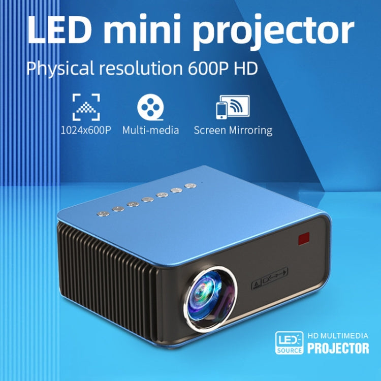 T4 Regular Version 1024x600 1200 Lumens Portable Home Theater LCD Projector, Plug Type:UK Plug(Blue) - Mini Projector by PMC Jewellery | Online Shopping South Africa | PMC Jewellery | Buy Now Pay Later Mobicred