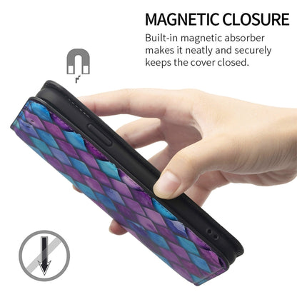 For Doogee N40 Pro CaseNeo Colorful Magnetic Leather Case with Holder & Card Slot & Wallet(Purple Scales) - More Brand by PMC Jewellery | Online Shopping South Africa | PMC Jewellery | Buy Now Pay Later Mobicred