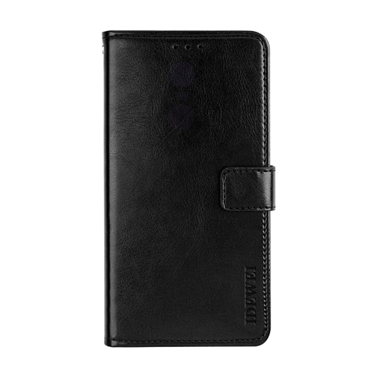 For Oukitel C25 idewei Crazy Horse Texture Leather Phone Case with Holder & Card Slots & Wallet(Black) - More Brand by idewei | Online Shopping South Africa | PMC Jewellery | Buy Now Pay Later Mobicred