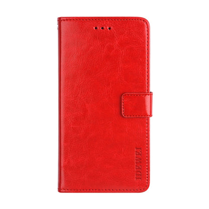 For Oukitel C25 idewei Crazy Horse Texture Leather Phone Case with Holder & Card Slots & Wallet(Red) - More Brand by idewei | Online Shopping South Africa | PMC Jewellery | Buy Now Pay Later Mobicred