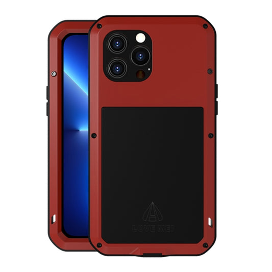 For iPhone 13 Pro Max LOVE MEI Metal Shockproof Life Waterproof Dustproof Protective Phone Case (Red) - iPhone 13 Pro Max Cases by LOVE MEI | Online Shopping South Africa | PMC Jewellery