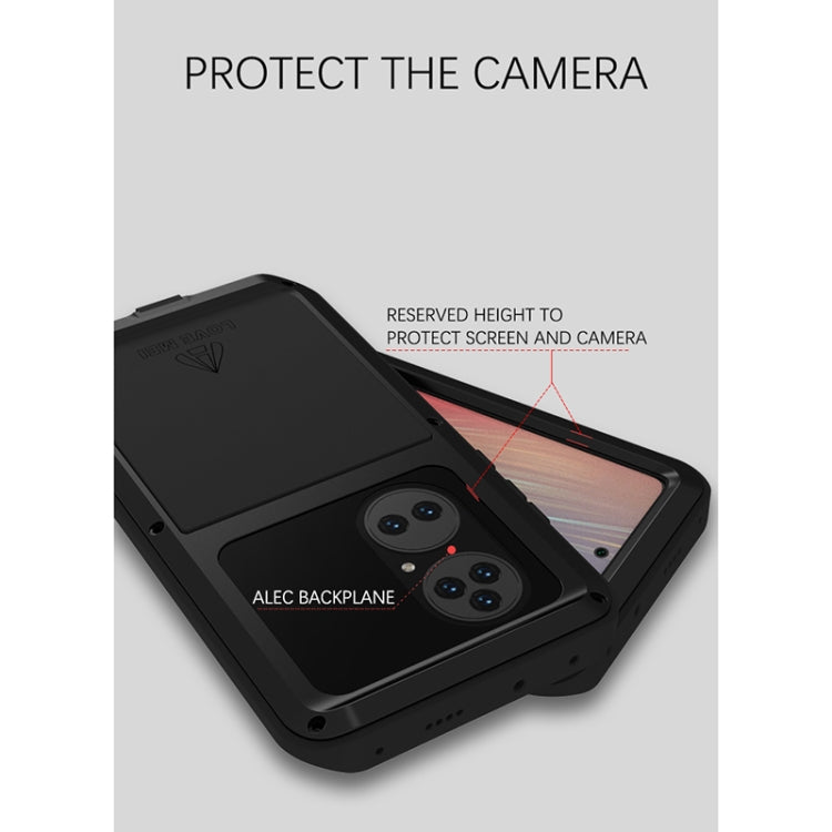 For Huawei P50 Pro LOVE MEI Metal Shockproof Waterproof Dustproof Protective Phone Case without Glass(Green) - Huawei Cases by LOVE MEI | Online Shopping South Africa | PMC Jewellery