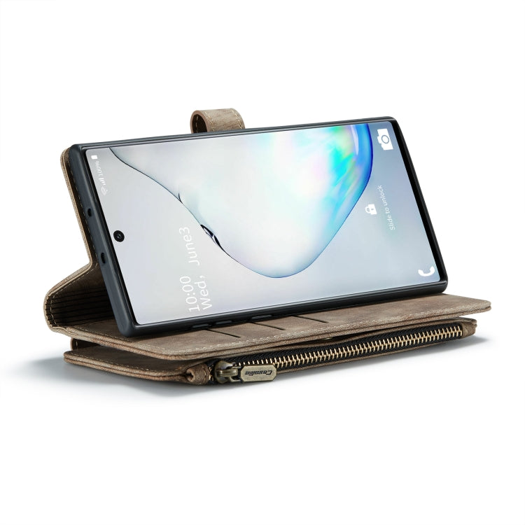 For Samsung Galaxy Note10 CaseMe-C30 Multifunctional Horizontal Flip PU + TPU Phone Case(Brown) - Galaxy Phone Cases by CaseMe | Online Shopping South Africa | PMC Jewellery | Buy Now Pay Later Mobicred