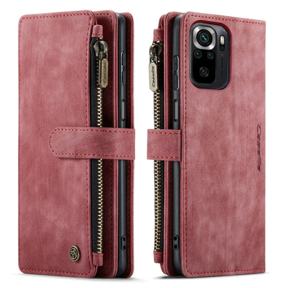 For Xiaomi Redmi Note 10 4G / Redmi Note 10S CaseMe-C30 Multifunctional Horizontal Flip PU + TPU Phone Case(Red) - Xiaomi Cases by CaseMe | Online Shopping South Africa | PMC Jewellery | Buy Now Pay Later Mobicred