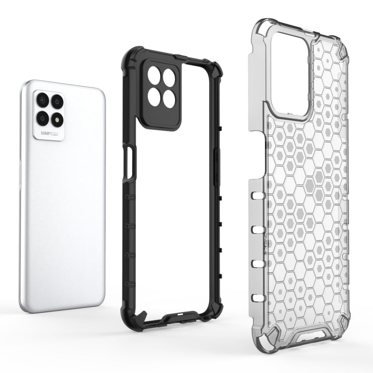 For OPPO Realme 8i Shockproof Honeycomb PC + TPU Phone Case(Black) - Realme Cases by PMC Jewellery | Online Shopping South Africa | PMC Jewellery | Buy Now Pay Later Mobicred