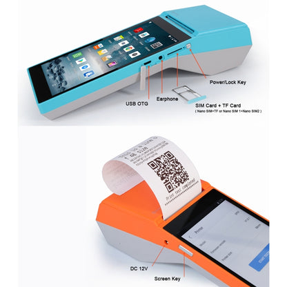 SGT-SP01 5.5 inch HD Screen Handheld POS Receipt Printer, Suit Version, UK Plug(Orange) - Printer by PMC Jewellery | Online Shopping South Africa | PMC Jewellery | Buy Now Pay Later Mobicred