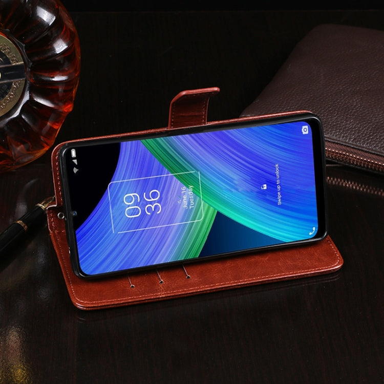 For TCL 20 R 5G idewei Crazy Horse Texture Leather Phone Case(Red) - TCL by idewei | Online Shopping South Africa | PMC Jewellery | Buy Now Pay Later Mobicred