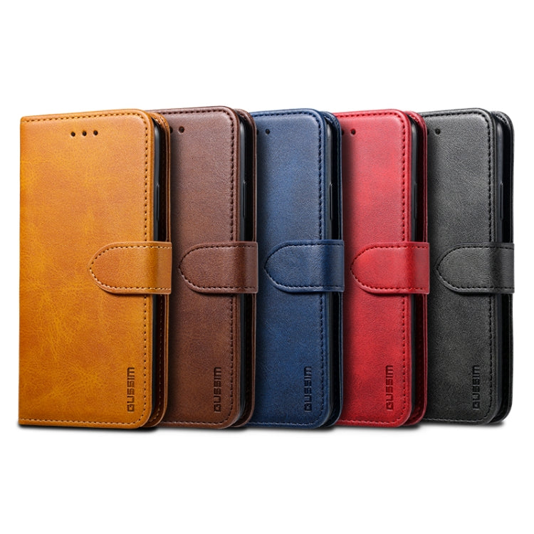 For iPhone 8 Plus / 7 Plus GUSSIM Magnetic Horizontal Flip Leather Case with Holder & Card Slots & & Wallet(Blue) - More iPhone Cases by GUSSIM | Online Shopping South Africa | PMC TechLife
