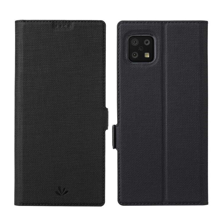 For Sharp Aquos Sense 6 ViLi K Series Magnetic Buckle Horizontal Flip Leather Phone Case(Black) - More Brand by ViLi | Online Shopping South Africa | PMC Jewellery | Buy Now Pay Later Mobicred