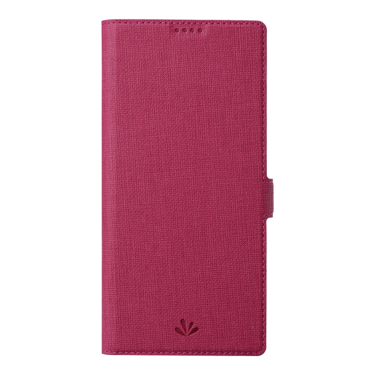 For Sharp Aquos Sense 6 ViLi K Series Magnetic Buckle Horizontal Flip Leather Phone Case(Rose Red) - More Brand by ViLi | Online Shopping South Africa | PMC Jewellery | Buy Now Pay Later Mobicred